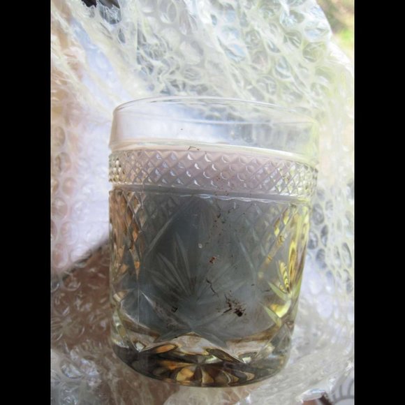 Home & Garden Party Moon Light Cut Glass Crystal Candle Pastel Blue Unused Aged - Picture 7 of 12